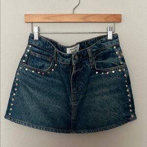Reformation Hazel Denim Studded Skirt